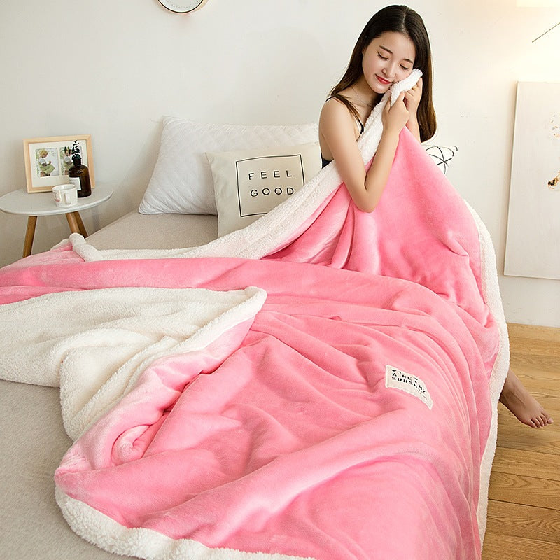 Cozy Velvet Coral Fleece Blanket