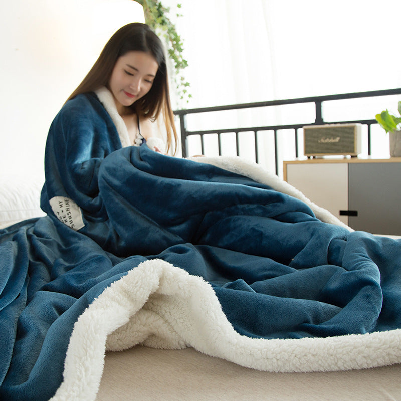 Cozy Velvet Coral Fleece Blanket