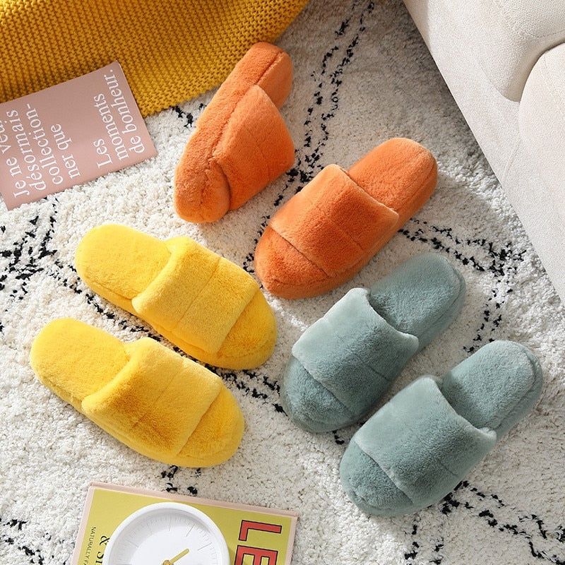 Cozy fluffy hot sale slippers